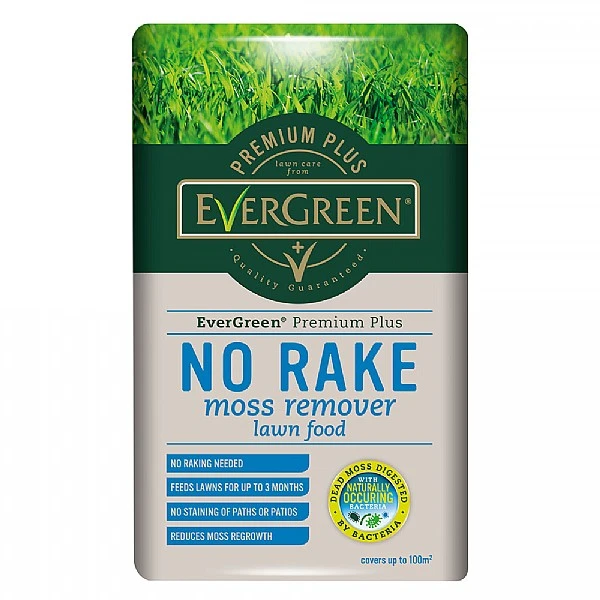 Evergreen Premium Plus No Rake Moss Remover Lawn Food 100m2 1 Evergreen Premium Plus No Rake Moss Remover Lawn Food 100m2