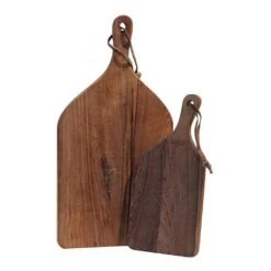 Kadai Set Of Two Teak Chopping Boards