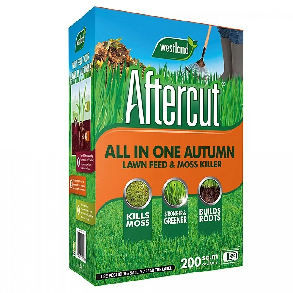 Westland Aftercut All-In-One Autumn Lawn Feed And Moss Killer Large Box - 200sq.m 1 Westland Aftercut All-In-One Autumn Lawn Feed And Moss Killer Large Box - 200sq.m