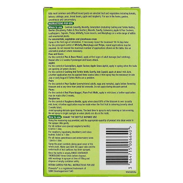 Bayer Provanto Ultimate Fruit & Vegetable Bug Killer Concentrate 30ml 2 Bayer Provanto Ultimate Fruit & Vegetable Bug Killer Concentrate 30ml - Image 2