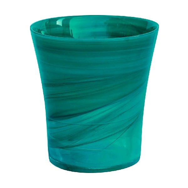 Ivyline Flared Orchid Pot Cover Teal 14cm 1 Ivyline Flared Orchid Pot Cover Teal 14cm