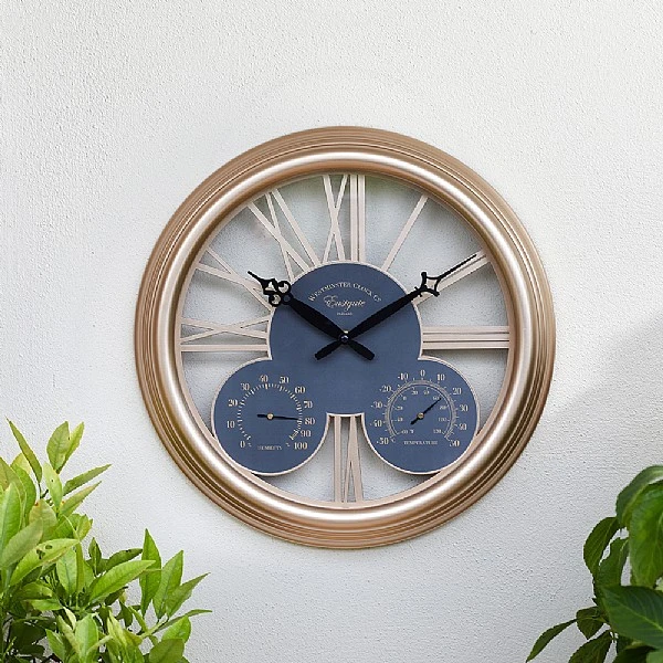Smart Garden Exeter Clock Rose Gold 15" 1 Smart Garden Exeter Clock Rose Gold 15"