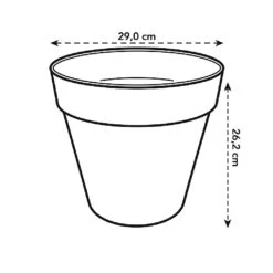 Elho Loft Urban Round Planter 30cm Warm Grey -WEBBS Sales 933161 4