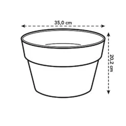 Elho Loft Urban Bowl 35cm Anthricite 7 Elho Loft Urban Bowl 35cm Anthricite -WEBBS Sales 933182 4