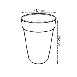 Elho Loft Urban Round High Planter 42cm Warm Grey -WEBBS Sales 933195 4