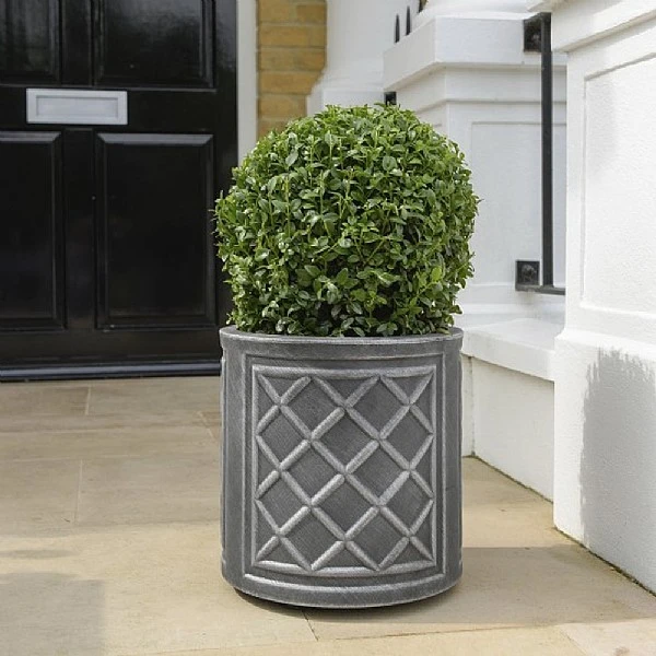 Stewart Garden 44cm Lead Effect Round Planter - Pewter 1 Stewart Garden 44cm Lead Effect Round Planter - Pewter