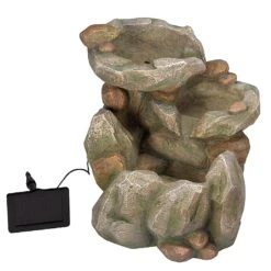 Smart Solar Rock Falls Solar Fountain -WEBBS Sales 945202 2