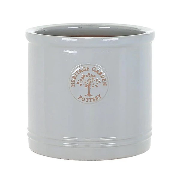 Woodlodge Heritage Edwardian Cylinder Ceramic Planter Pastel Grey (Various Sizes) 2 Woodlodge Heritage Edwardian Cylinder Ceramic Planter Pastel Grey (Various Sizes) - Image 2