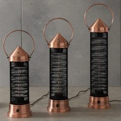 Kalos Copper Lantern Patio Heater - Medium 1800W -WEBBS Sales LANPHEAT 2 2